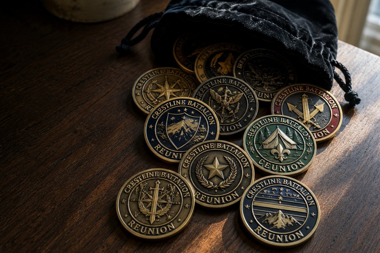 Custom printed challenge coins with logo