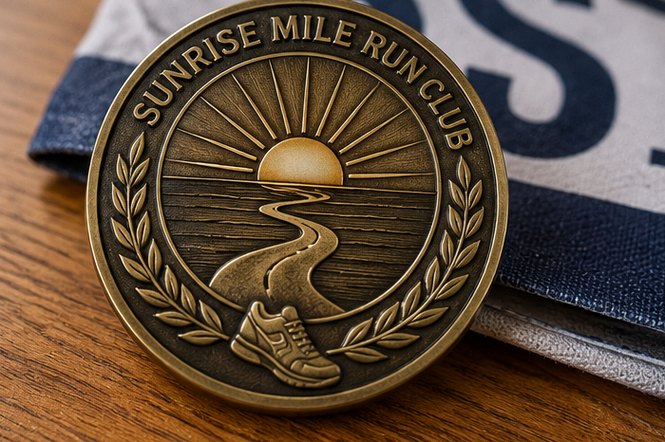 Customized challenge coins for running and endurance events